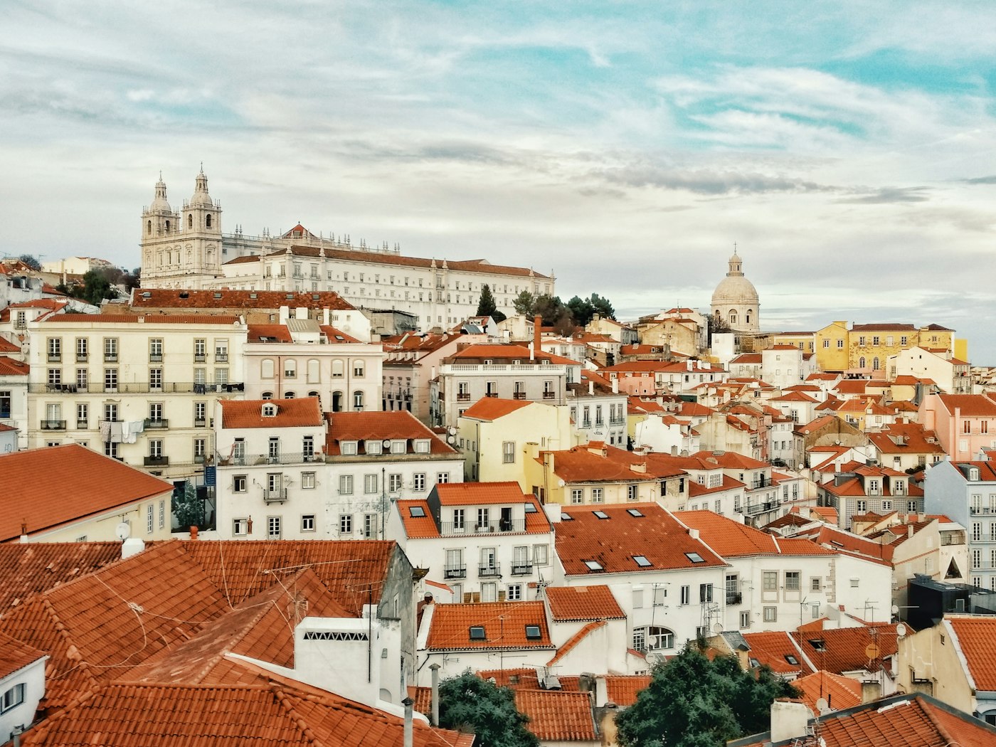 The orange rooftops of Lisbon